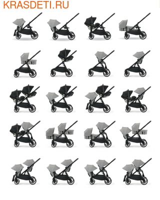 Baby Jogger Коляска CITY SELECT LUX Набор 3 (для двойни) (фото, вид 1)