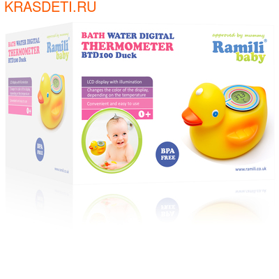Ramili Детский термометр для ванной Ramili Duck (фото, вид 1)