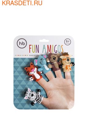Happy Baby FUN AMIGOS набор игрушек на пальцы 6 мес. – 3 года (фото, вид 2)