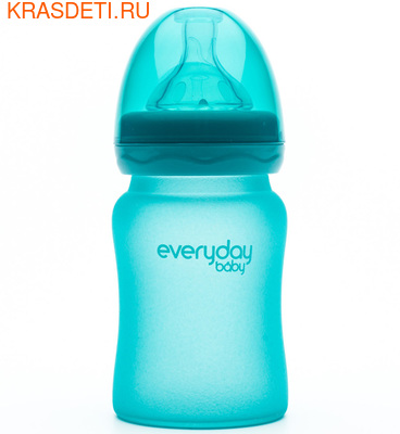 EveryDay baby Бутылочка с индикатором температуры из стекла, 150 мл (фото, вид 1)