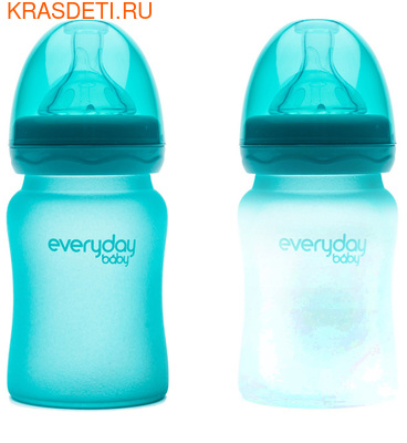 EveryDay baby Бутылочка с индикатором температуры из стекла, 150 мл (фото, вид 2)