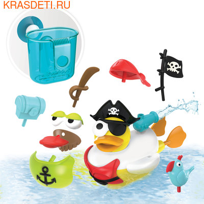 Yookidoo Игрушка водная "Утка-пират" с водометом и аксессуарами (фото, вид 3)