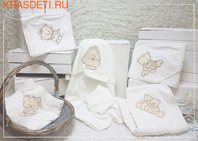 Махровое полотенце с капюшоном (вышивки в ассортименте)