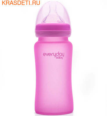 EveryDay Baby Бутылочка с индикатором температуры из стекла, 240 мл (фото)