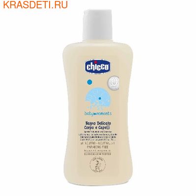 Chicco Мягкое моющее средство для волос и тела "Baby Moments" 200 мл (фото)