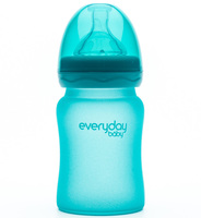 EveryDay baby Бутылочка с индикатором температуры из стекла, 150 мл