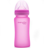 EveryDay Baby Бутылочка с индикатором температуры из стекла, 240 мл